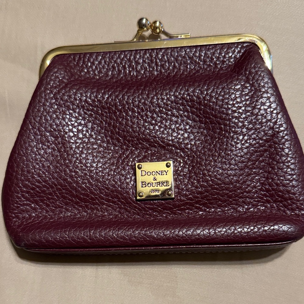 Dooney & Bourke Plum Leather Wristlet